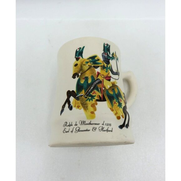 RALPH De MONTHERMER Earl of Gloucester and Hertford Ceramic Stein Mug Vintage - Picture 2 of 9